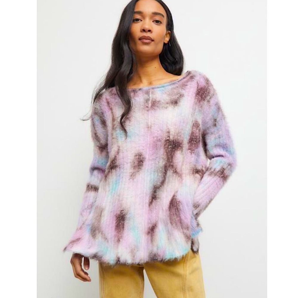 Urban Outfitters Ariana Tie-Dye Tunic Sweater in Purple. Size Small. NWOT